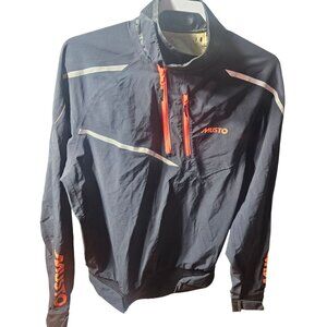 Musto Mens Waterproof Sailing Jacket Navy With Orange Accents Size M